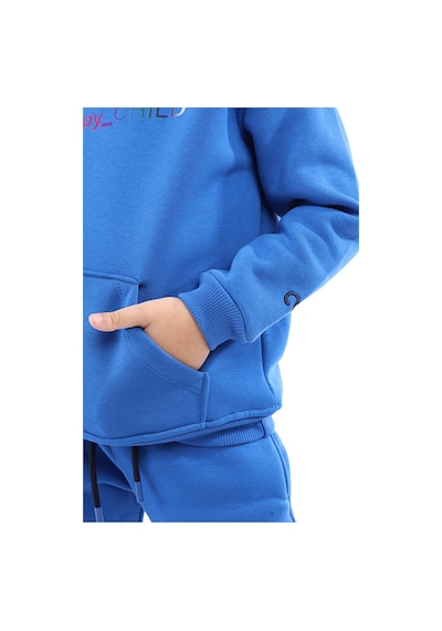 Toontoy Unisex Çocuk Baskılı Sweatshirt Saks Mavi