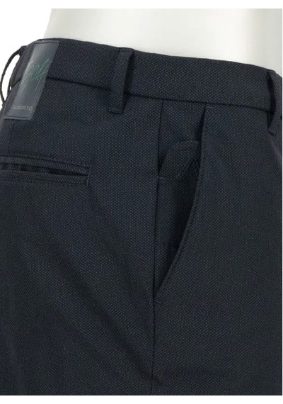 Alberto Mens Ian Tech Print Slim Fit Erkek Pantolon Black-999