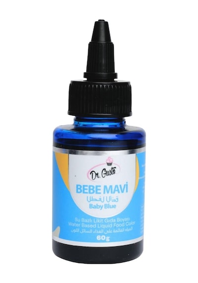 Su Bazlı Likit Gıda Boyası Bebe Mavi 60 Gr Pastacılık İçin Canlı Ve Soft Renk