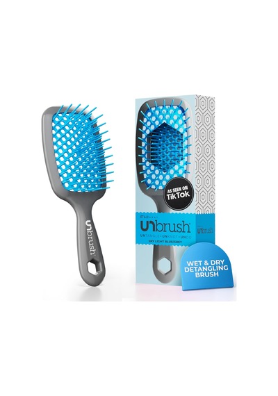 Unbrush Islak Ve Kuru Havalandırmalı Saç Fırçası, Açık Mavi/gri