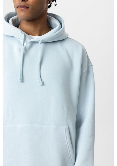 Vamos Basic Oversize Yıkamalı Hoodie Bebe Mavi