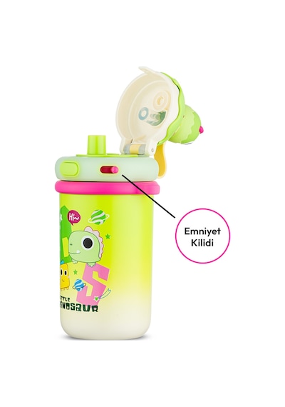 Emsan Baby Dinosaur Termos Yeşil 450 Ml Yeşil