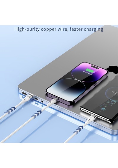 Recci Rs11cl Type-c To Lightning Pd Hızlı Şarj Özellikli Data Ve Şarj Kablosu 20w 1m Beyaz