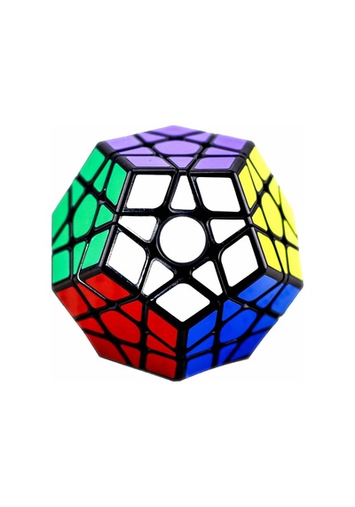 Megaminx Hız Küpü, 3x3x3 Beşgen Hız Küpü Dodecahedron Sihirli Küp Bulmaca Siyah Standart