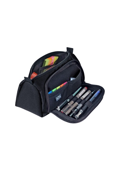 Jacbag Prime Xl-lastik Ayraçlı İki Bölmeli Kalem Kutusu Prime Xl-siyah renkli