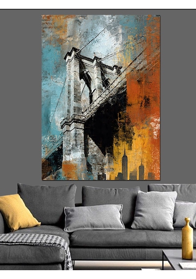 Ahşap Tablo Soyut Sanat Köprü