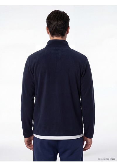 Lcwaıkıkı Classic Lacivert Dik Yaka Erkek Polar Fermuarlı Sweatshirt