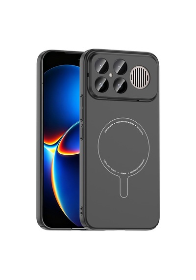 Adige Xiaomi Poco F8 Ultra Kılıf Elio Kablosuz Şarj Özellikli Kamera Korumalı Sert Pc Siyah