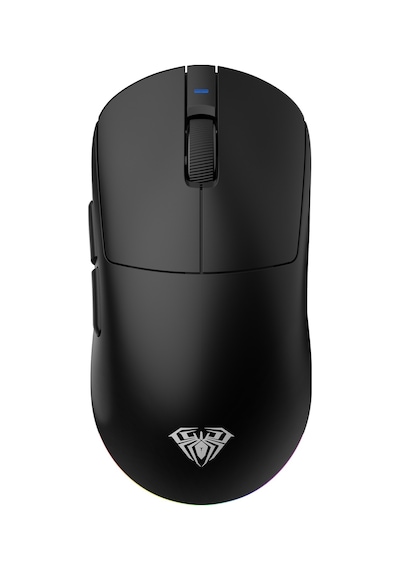 Aula V9 Pro 26000 Dpı Paw3395 Sensör 8000hz Tri-mode Kablosuz Oyuncu Mouse Rgb Omron Switch Lightweight E-spor Gaming Mouse Siyah