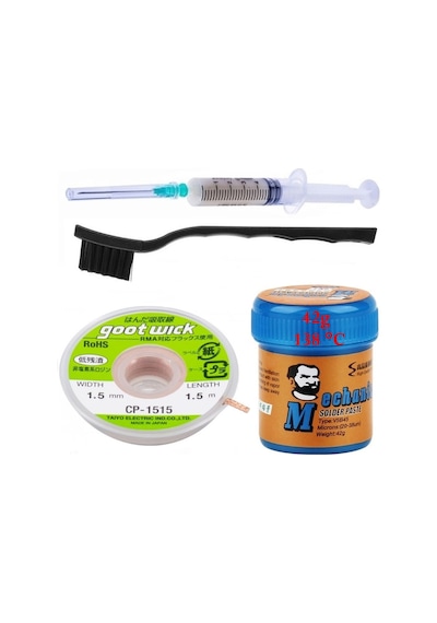 Solder Paste Krem Lehim Mechnic 138 C Noclean Sn42bi58 42g Lehim Toplama Cp-1515 Emme Teli 1,5mm