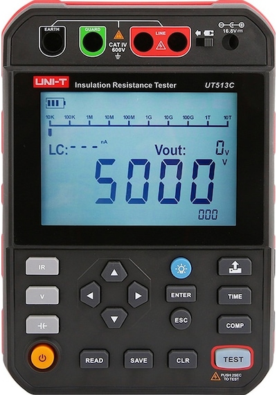 Uni-t Ut513c 5kv Yüksek Voltaj İzolasyon Meğeri -yalıtım Direnci Test Cihazı