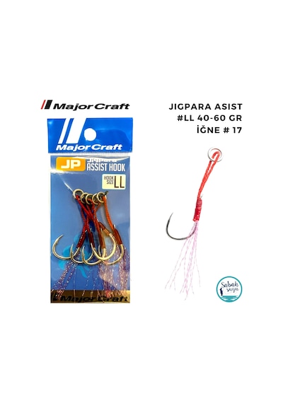 Major Craft Jigpara Tekli Asist İğne Ll 40-60gr 5 Adet