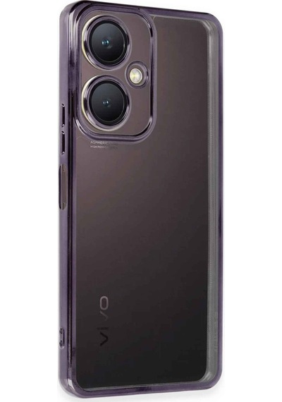 Vivo Y27 Uyumlu Kılıf Lensli Silikon - Mor