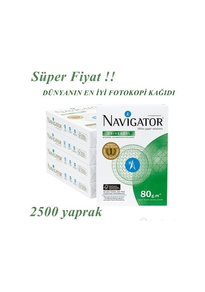 Navigator A4 Fotokopi Kağıdı 80Gr 2500Yaprak X 4Koli