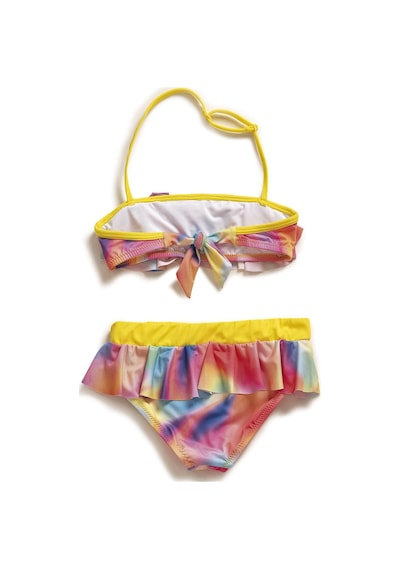 Endeep Kız Çocuk Volanlı Desenli Bikini Takımı-pembe Pembe