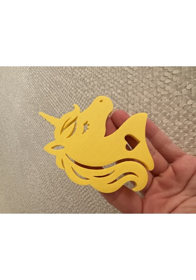 3d Baskı Sevimli Tek Boynuzlu At Duvar Dekoru Çocuk Odası Duvar Süsü
