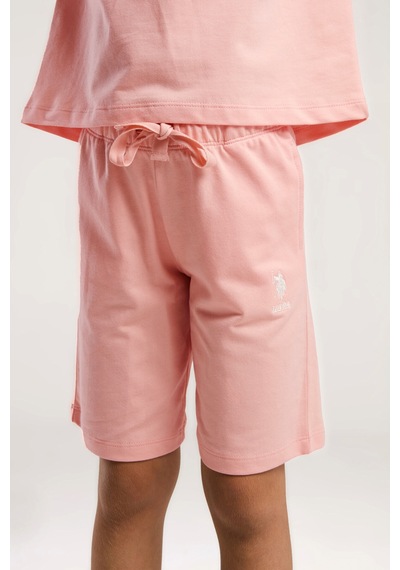 U.S. Polo Assn. U.s. Polo Assn. Kız Çocuk Pembe Bermuda Takım Us2091-c-v6