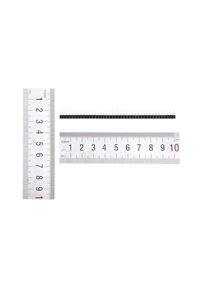 1x40 Pin Precision Dişi Header Tek Sıra 2.54mm 180 Derece Yuvarlak Kırılabilir