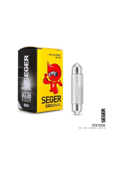 Seger Ampul Fes 12v 10w Sv8.5-8 41mm Sofit Standart Yenileme IS00-SEGER 209403