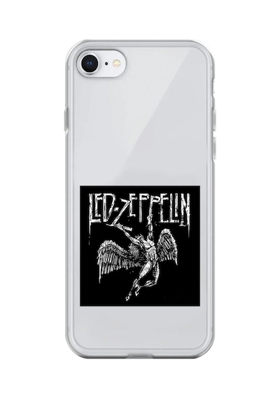 Apple Uyumlu iPhone 8 Şeffaf Kılıf Led Zeppelin Tasarımlı