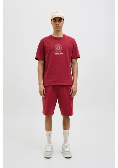 Jack & Jones Erkek T Shirt 12286609 Bordo Bordo
