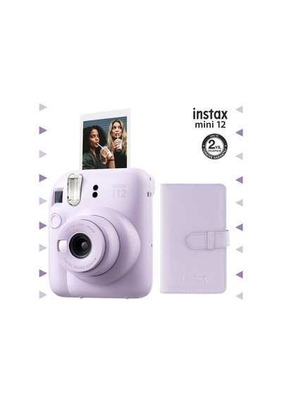 Fujifilm Instax Mini 12 Fotoğraf Makinesi + 96'lı Laporta Albüm Lila
