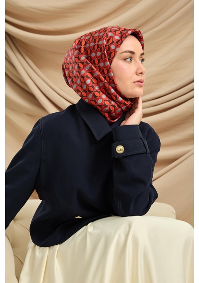 Silk Home Twill İpek Eşarp 11481-15 Metalik Gri, Bordo, Mürdüm, Kırmızı, Narçiçeği