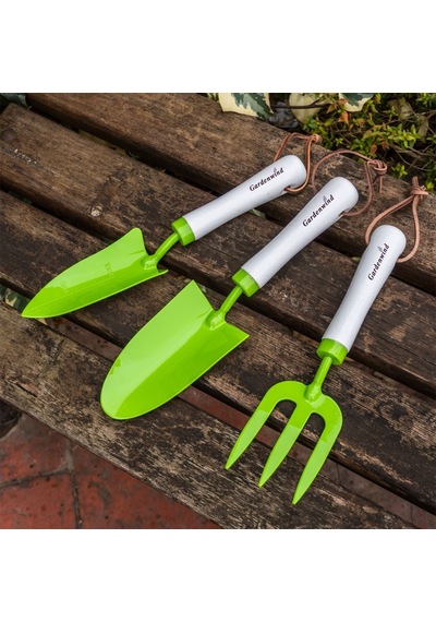 Gardenwind P2262003 Yeşil 3lü Bahçe Seti. Dar/geniş Kürek. Dirgen