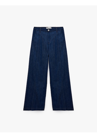 Koton Pamuklu Yüksek Bel Geniş Paça Denim Pantolon - Bianca Wide Leg Jeans Koyu İndigo 6wal40108md Dark Indigo Koton Pamuklu Yüksek Bel Geniş Paça Denim Pantolon - Bianca Wide Leg Jeans Koyu İndigo 6wal40108md Dark Indigo