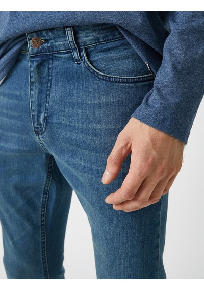 Koton Super Skinny Fit Kot Pantolon - Justin Jean Petrol 1kam43584md