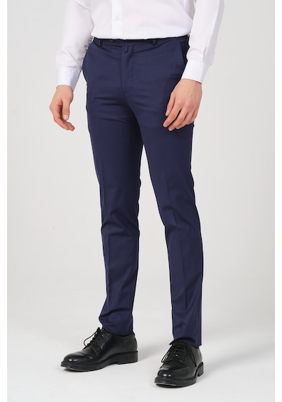 Slim Fit Erkek Kumaş Pantolon İndigo