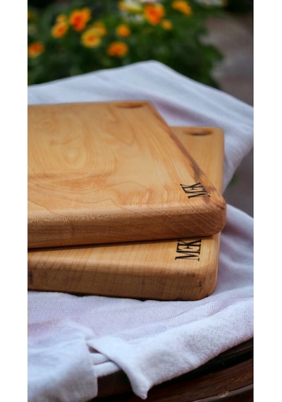 Kesme Tahtası & Sunumluk Dikdörtgen Delikli Tahta 23x38 Cm