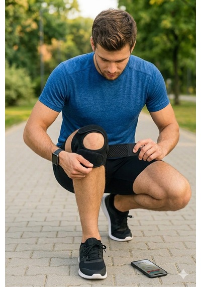 Çiftli Paket Patella Destekli Ortopedik Sporcu Dizliği - Fitness Ve Koşu İçin