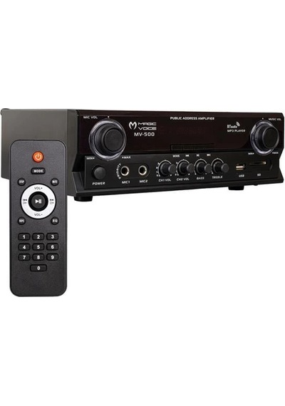 Magicvoice Mv-500 100 Watt Usb-sd-bluetooth 2 Bölgeli Hat Trafolu Ses Mixer