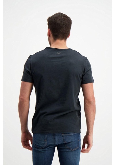 Rich Antrasit Erkek Yıkamalı Basic T-shirt Antrasit