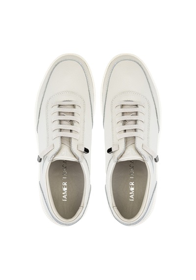 Tamer Tanca Erkek Hakiki Deri Beyaz Sneakers & Spor Ayakkabı 1212 2503 Erk Ayk Y26 Beyaz