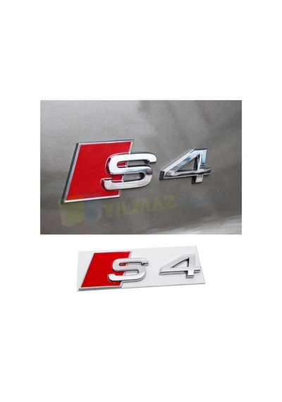 Audi S4 Arka Bagaj Arma Logo Amblem Paslanmaz Çelik Yüksek Kalite