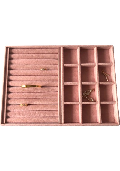 Yerli Üretim Venedik Model Süet Kumaş Pembe 34/24 Cm Tırnaklı-sos