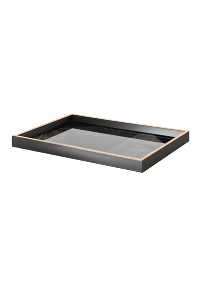 Mudo Home Terra Dekoratif Tepsi 31x42 Cm Siyah