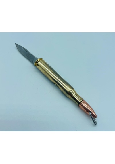 Tobaccotürk724 Arizona Marka Ak47 Mermisi Modeli Metal Mini Kamp Çakı //13cm Altın