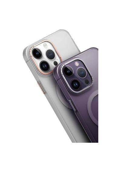 Apple Uyumlu iPhone 14 Pro Max Magsafe Şarj Özellikli Buzlu Sert Pc Zore Tuval Kapak