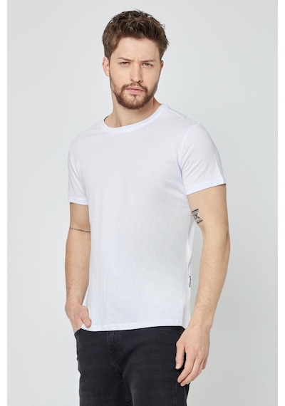 Erkek Çok Renkli %100 Pamuk T- Shirt Regular Fit Rahat Kesim Bisiklet Yaka 5'li Basic Tişört Paketi Siyah
