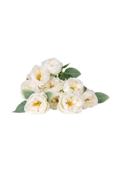 Yapay Çiçek 10 Dallı Catalina Rose 45 Cm Beyaz