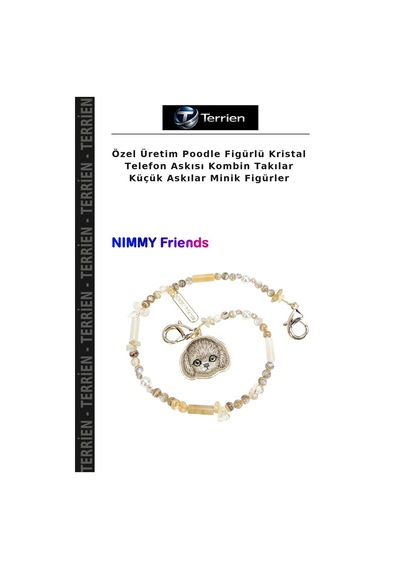 Özel Üretim Poodle Figürlü Kristal Telefon Askısı Kombin Takılar Küçük Askılar Minik Figürler