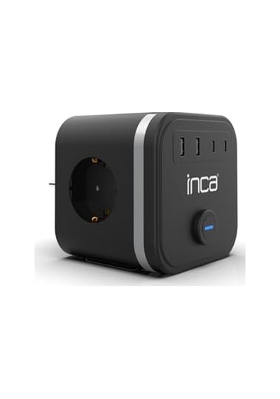 Inca Ipw-47sy 3port 2x Usb+2x Type-c Led Tuşlu Duvar Priz-siyah Isıya Karşı Dayanıklı Kaliteli Malzeme Çocuk Koruma Özelliği Usb Giriş 220v-250v Güç Max. 3680 W