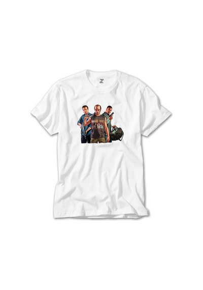 GTA Three Conspirator Beyaz Tişört Beyaz