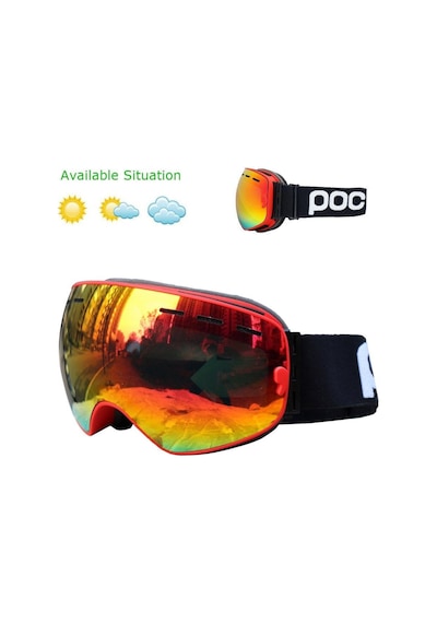 Çift Katmanlı Anti Sis Özellikli Uv Snowboard Kayak Gözlüğü