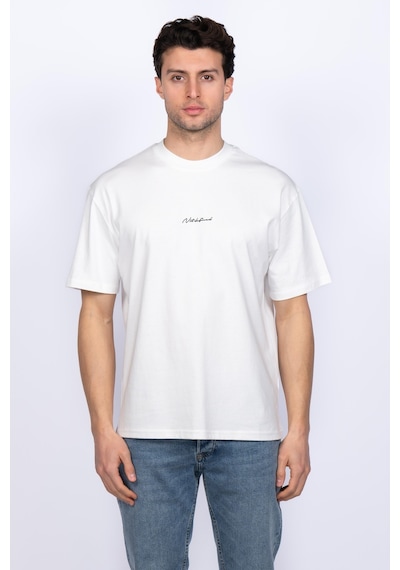 Hscstore Erkek Bisiklet Yakalı Basic Beyaz Tişört - 8410-beyaz Beyaz