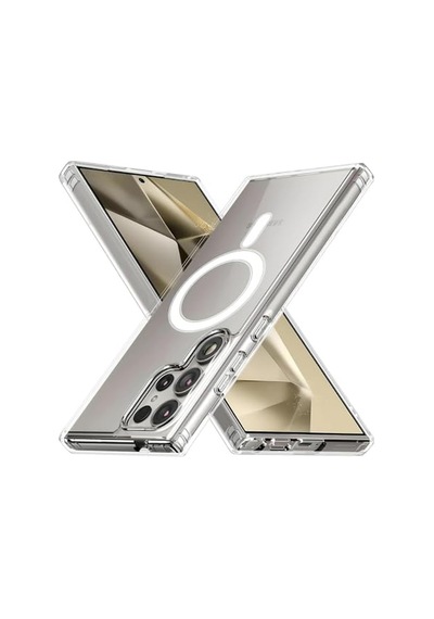 Tr Samsung Galaxy S23 Ultra Magsafe Uyumlu Şeffaf Kılıf Manyetik Kablosuz Şarj Destekli, Darbe Emici Ve Dayanık Diğer