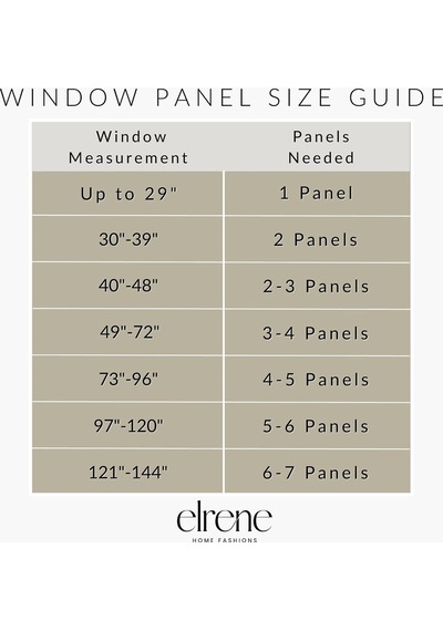 Elrene Home Fashions Pencere Paneli Kareli Karartmalı Pencere Perdesi Panelleri/oturma Odası, Yatak Odası, Yemek Odası, Siyah, 132 Cm X 241 Cm 1